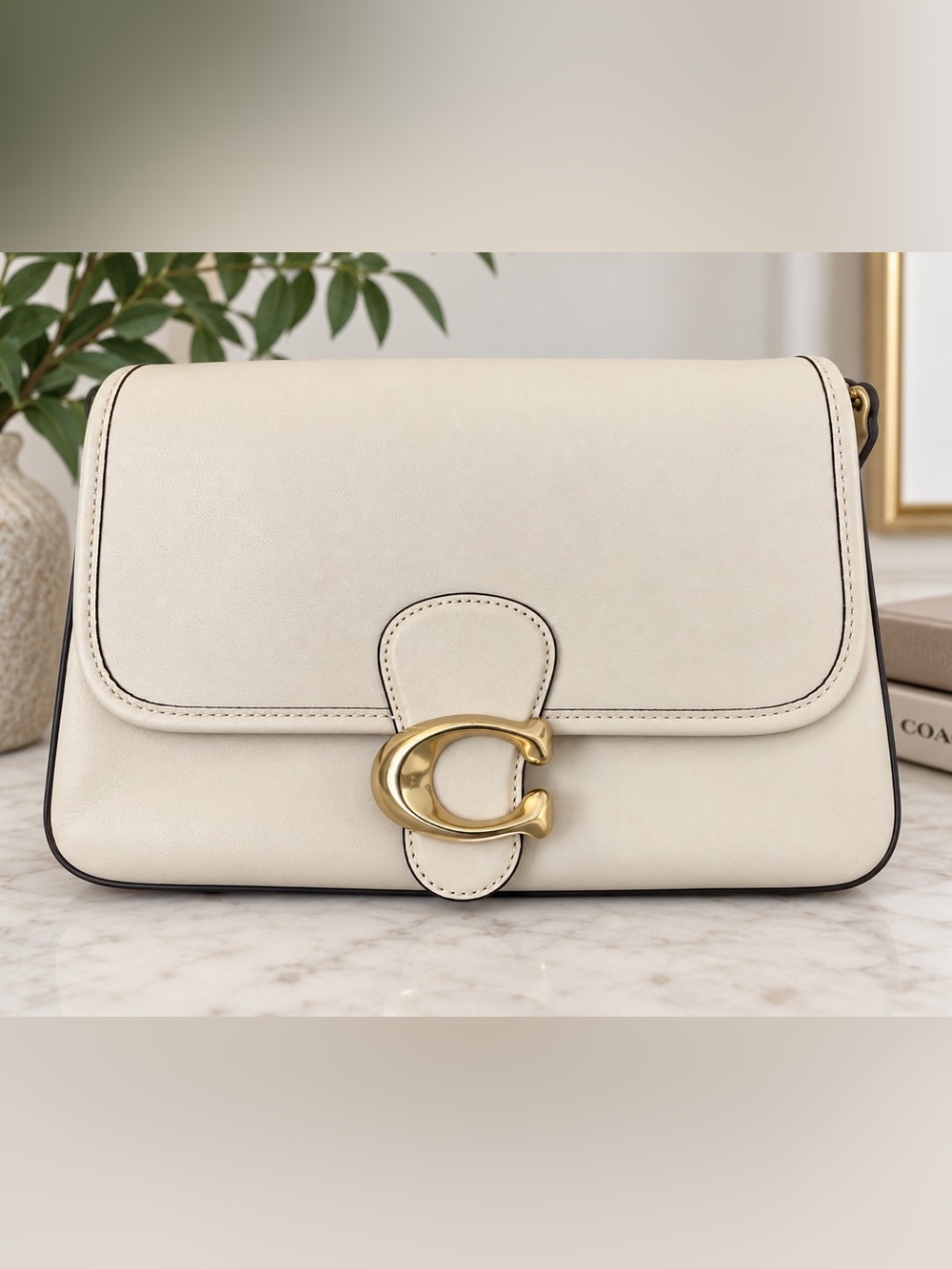 Coach Ivory Tabby Medium Soft Leather Shoulder Bag